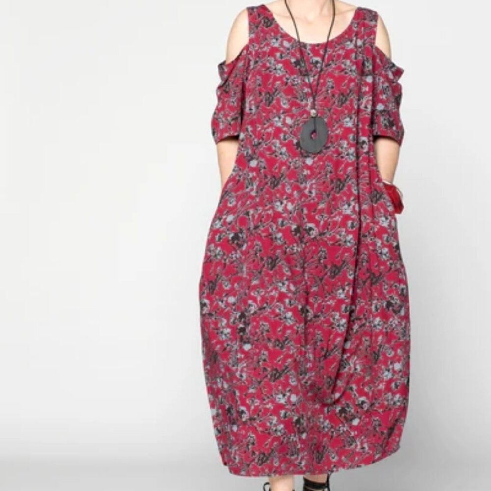 Kaliyana Cold Shoulder Acqua dress, Women's S/M